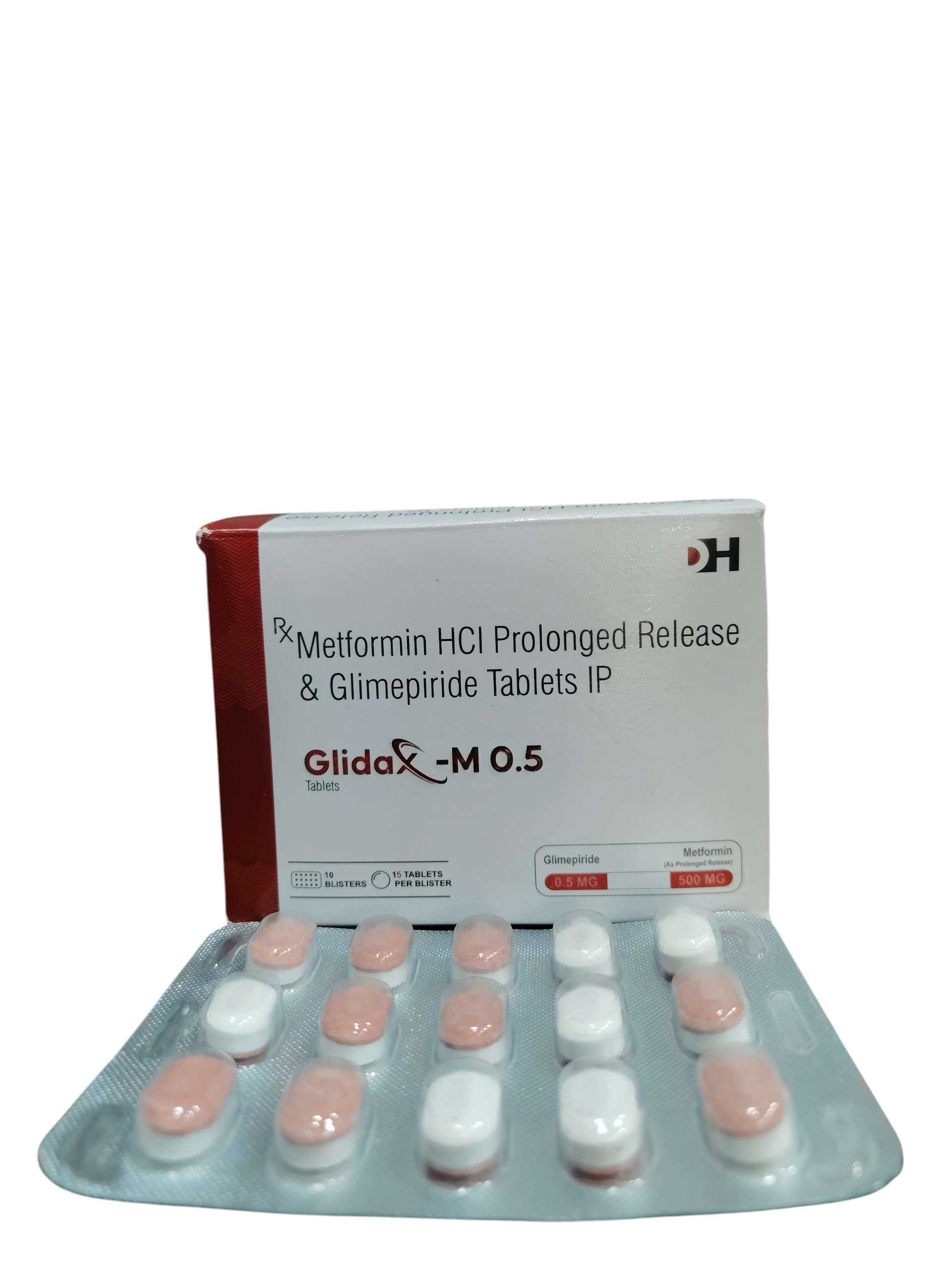 Glidax-M 0.5 - Metformin HCl Prolonged Release & Glimepiride Tablets IP