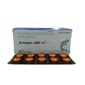 Aclopen 200 SR - Aceclofenac Sustained Release Tablets 200 mg - 1 x 10 Tablets