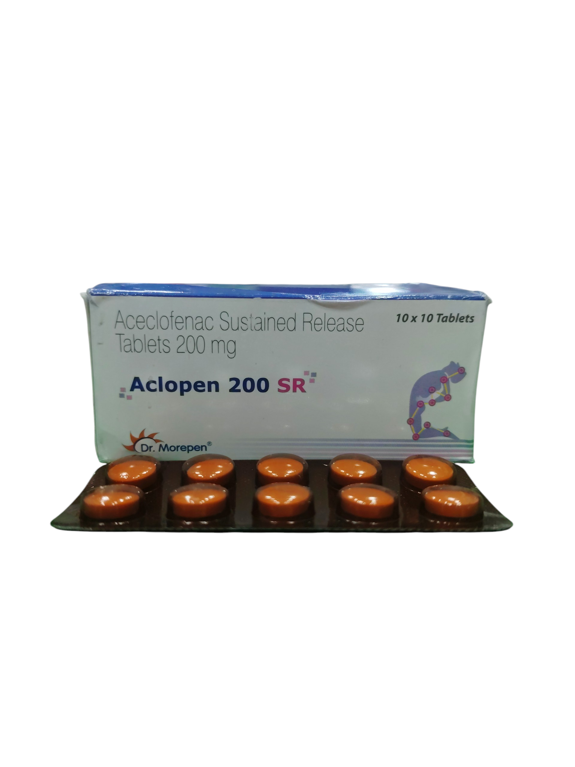 Aclopen 200 SR - Aceclofenac Sustained Release Tablets 200 mg - 1 x 10 Tablets