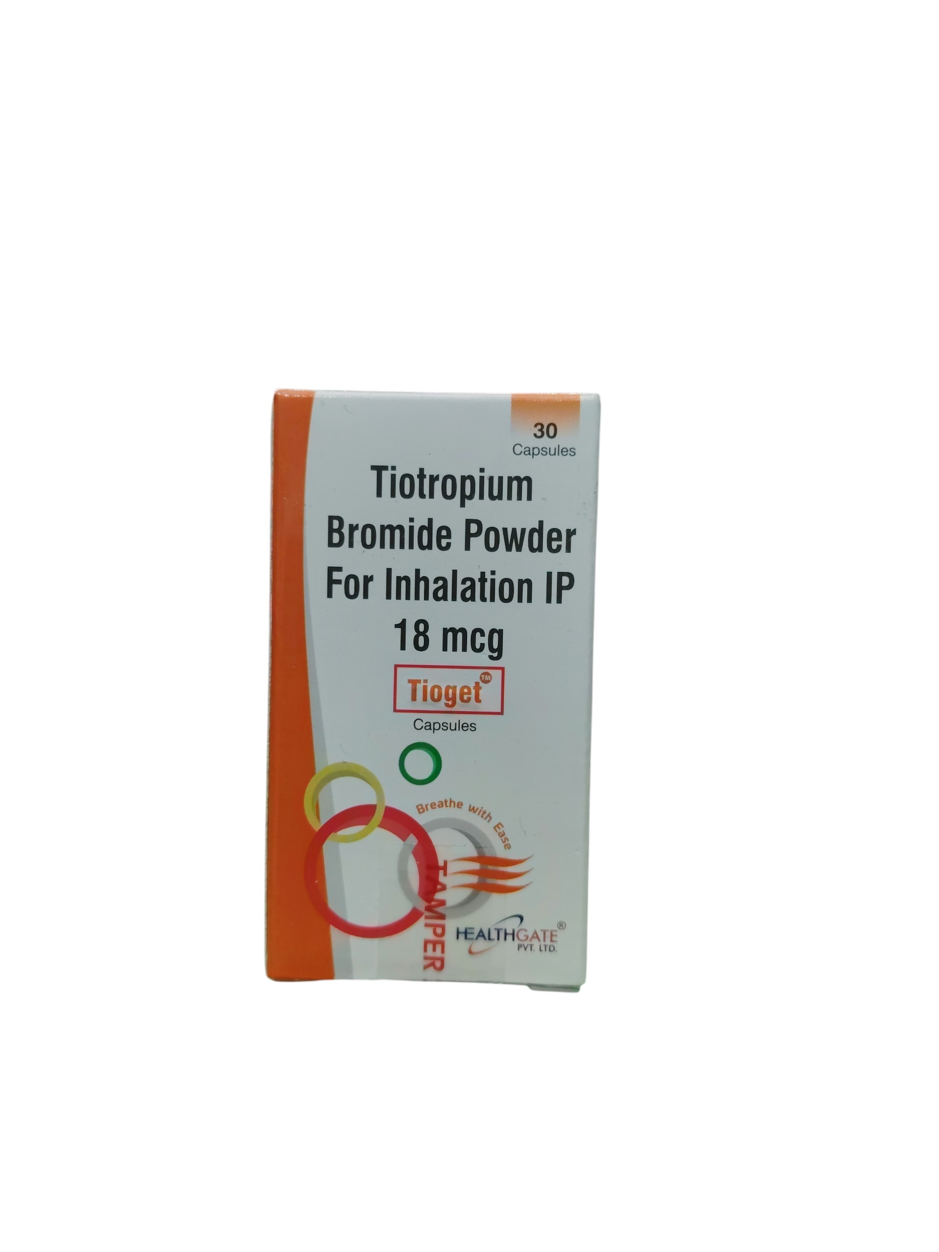 Tioget Capsules – Tiotropium Bromide Powder For Inhalation IP 18 mcg (30 Capsules)