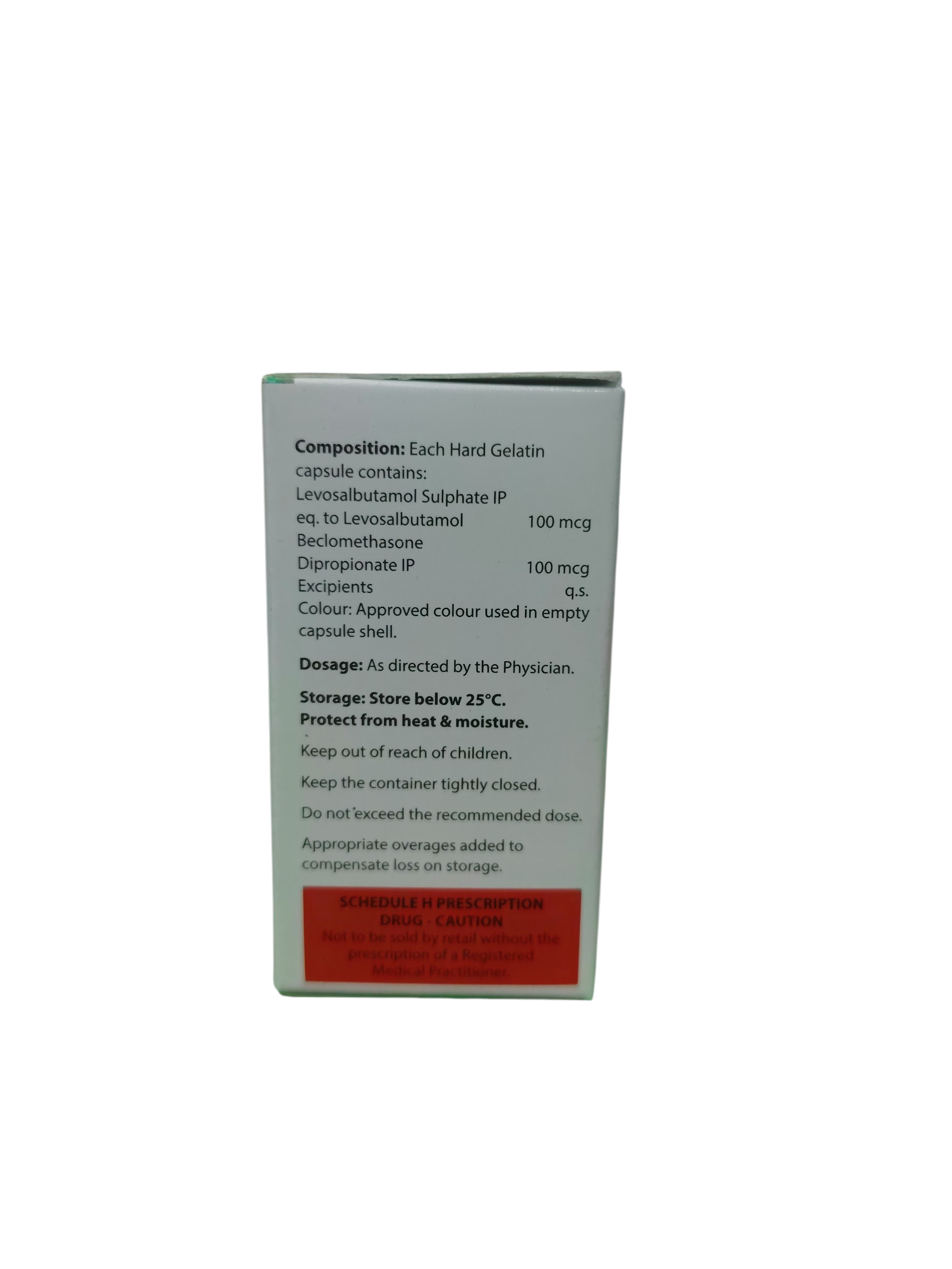 Aeroheal – Levosalbutamol Sulphate & Beclomethasone Dipropionate Inhalation Capsules - Image 2