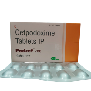 Podcef 200 – Cefpodoxime Tablets IP 200 mg - 1 × 10 Tablets