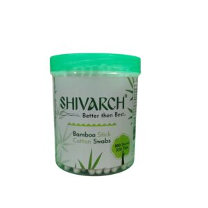 Shivarch Premium Bamboo Stick Cotton Swabs – 100% Biodegradable (100 Stems / 200 Tips)