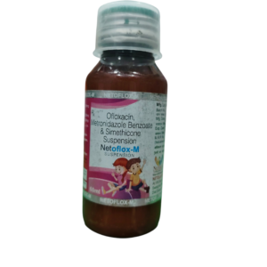 Netoflox M - Ofloxacin, Metronidazole Benzoate & Simethicone Suspension - 60ml Bottle