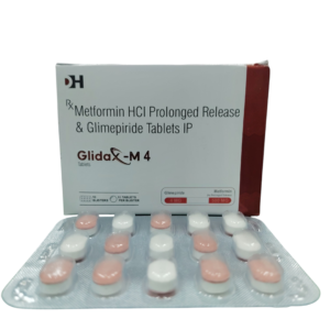 Glidax M 4 – Metformin HCl (PR) & Glimepiride Tablets IP - 1 × 15 Tablets