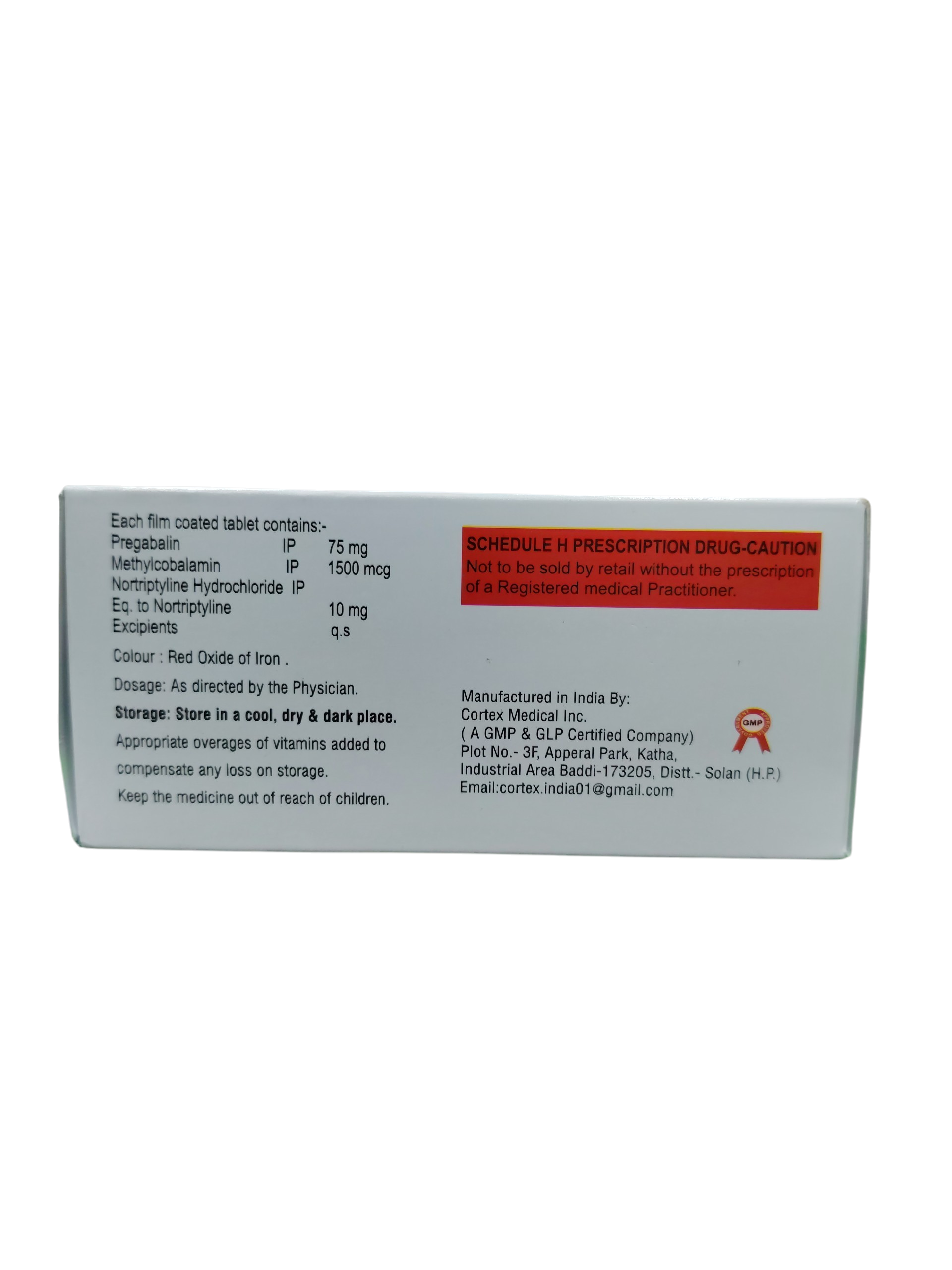 Norlite M - Pregabalin, Methylcobalamin & Nortriptyline Tablets - 1 x 10 Tablets - Image 2