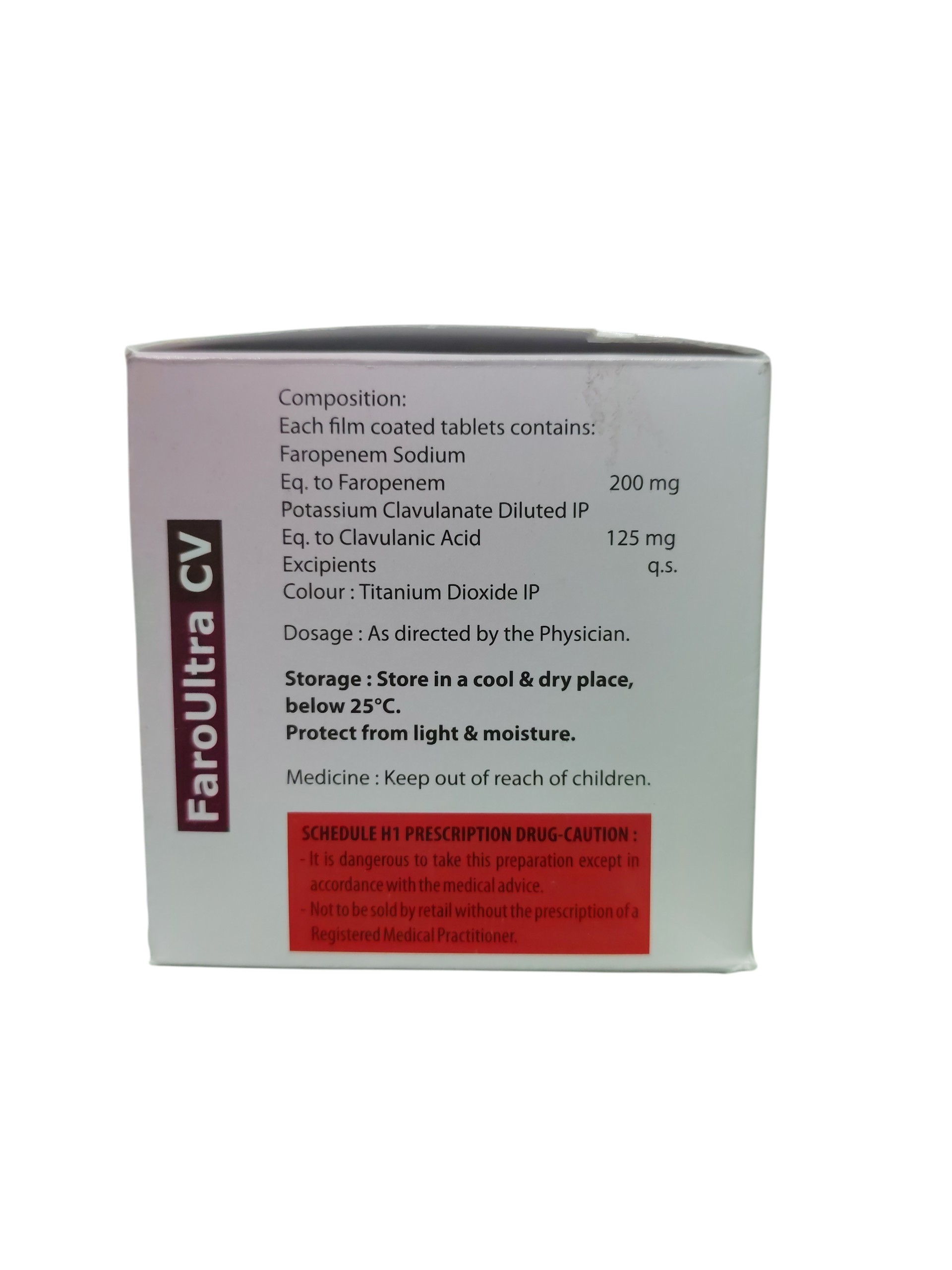 FaroUltra CV Tablets – Faropenem and Potassium Clavulanate Tablets - 6 Tablets - Image 2