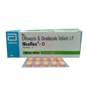 Nicoflox O - Ofloxacin & Ornidazole Tablets I.P. - 1 x 10 Tablets Pack