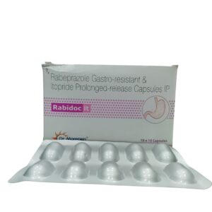 Rabidoc IT – Rabeprazole Gastro-resistant & Itopride Prolonged-release Capsules IP - 1 × 10 Capsules