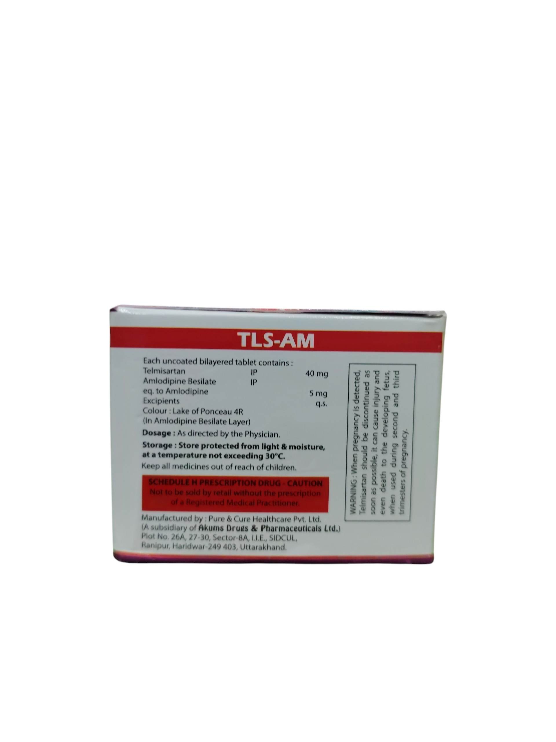 TLS AM – Telmisartan and Amlodipine Tablets IP - 1 × 10 Tablets - Image 2
