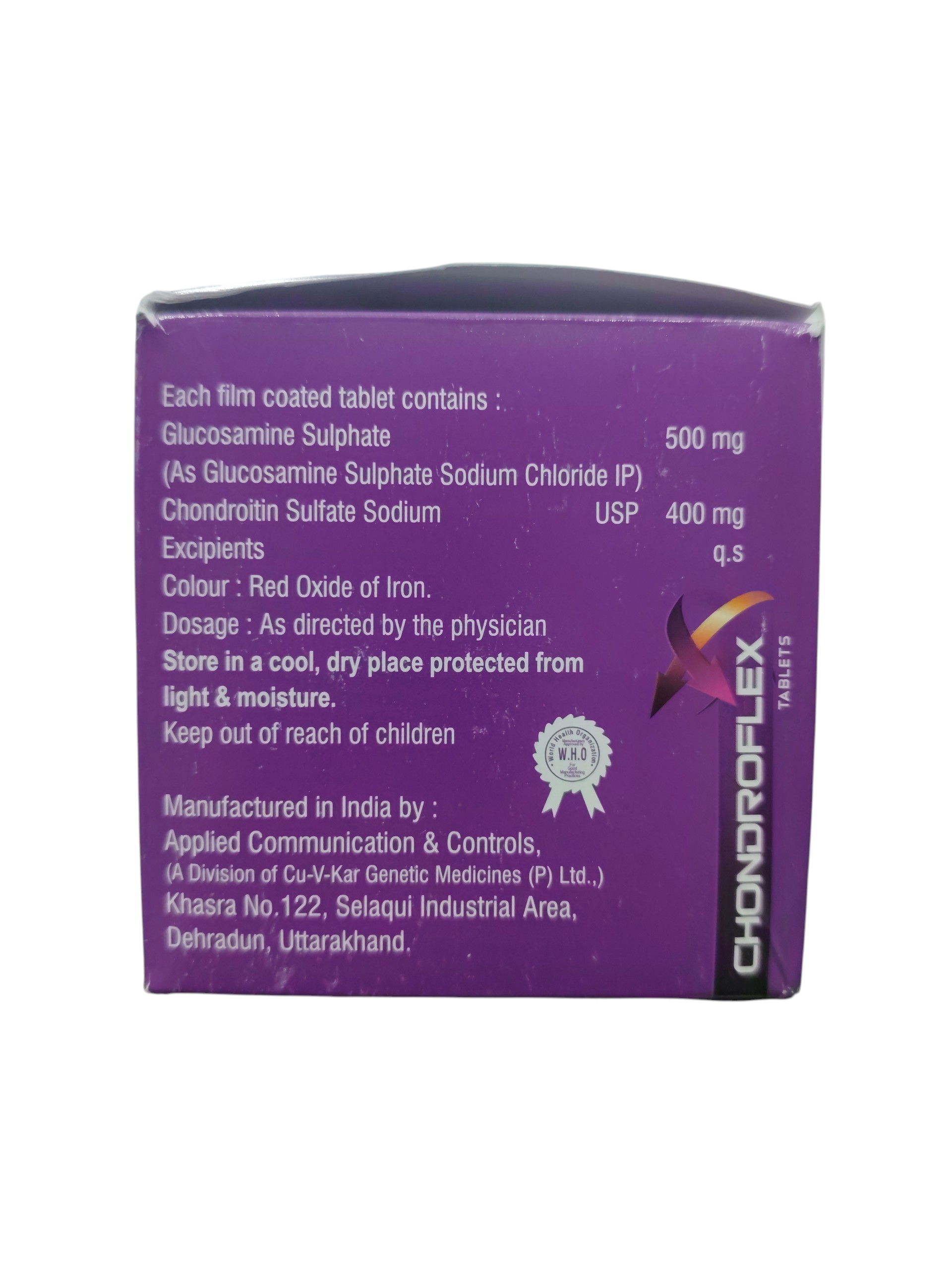 Chondroflex – Glucosamine and Chondroitin Sulfate Sodium Tablets USP (500mg+400mg) - 1 × 10 Tablets - Image 2