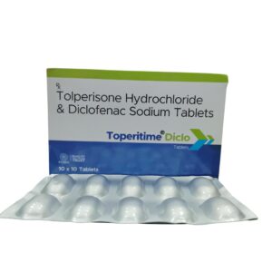 Toperitime Diclo – Tolperisone Hydrochloride & Diclofenac Sodium Tablets - 1 × 10 Tablets