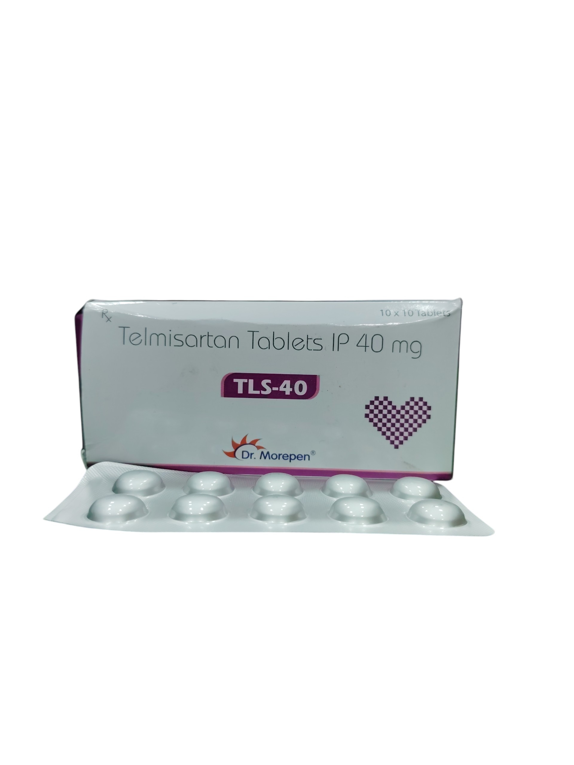 TLS-40 – Telmisartan Tablets IP 40 mg - 1 × 10 Tablets