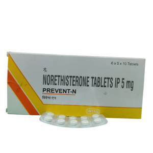 Prevent-N – Norethisterone Tablets IP 5 mg - 1 × 10 Tablets
