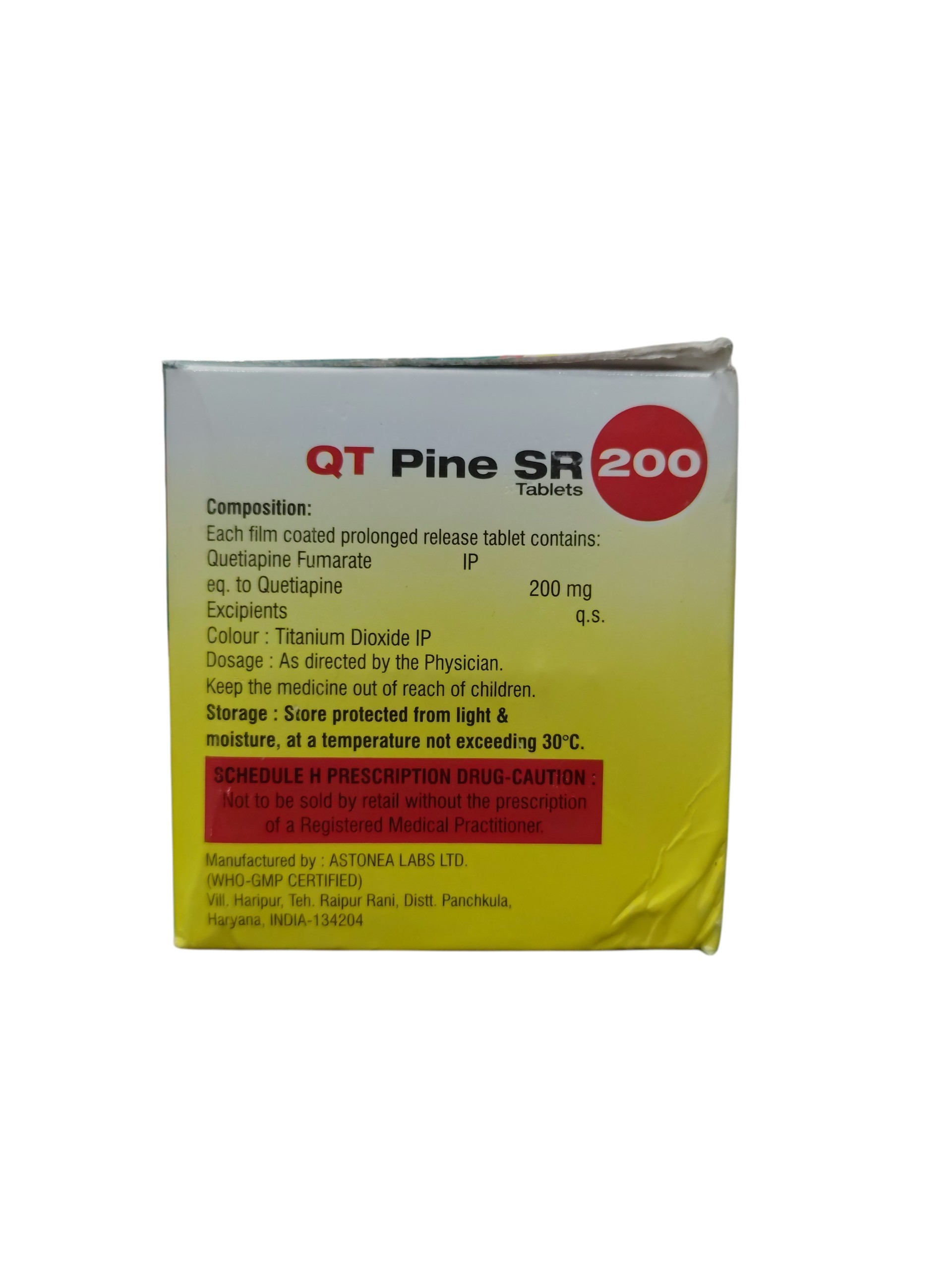 QT Pine SR 200 – Quetiapine Fumarate Prolonged Release Tablets IP 200 mg - 1 × 10 Tablets - Image 3