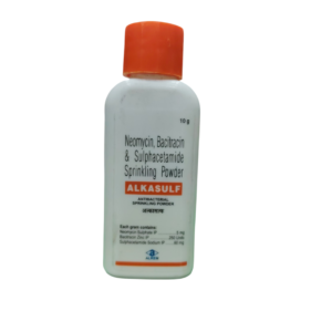 Alkasulf - Neomycin, Bacitracin & Sulphacetamide Sprinkling Powder - 10 g Bottle