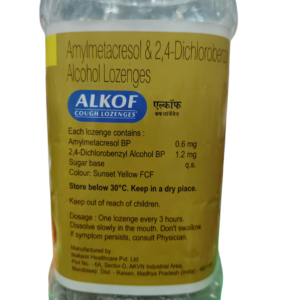ALKOF Cough Lozenges – Amylmetacresol & 2,4-Dichlorobenzyl Alcohol