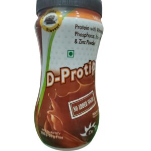 D-Protipen HP Powder – Protein with Vitamins, Calcium, Phosphorus, Iron, Manganese & Zinc (Chocolate Flavour – No Added Sugar)