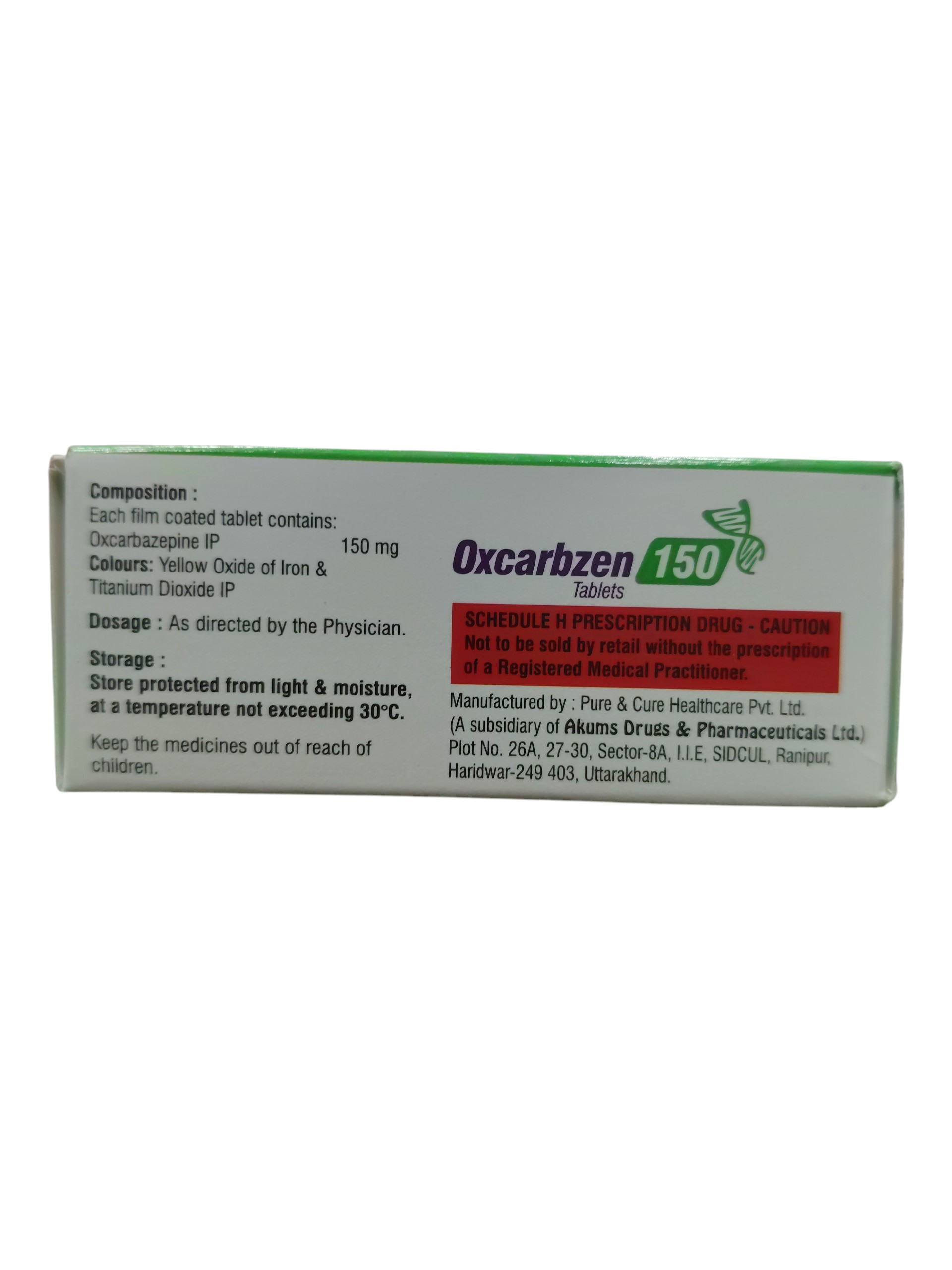 Oxcarbzen 150 – Oxcarbazepine Tablets IP 150 mg - 1 × 10 Tablets - Image 2