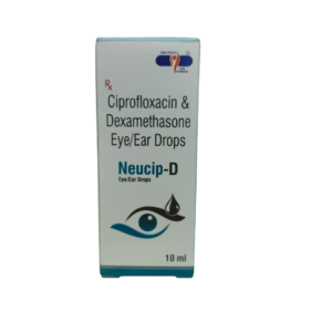 Neucip D - Ciprofloxacin & Dexamethasone Eye/Ear Drops - 10 ml Bottle