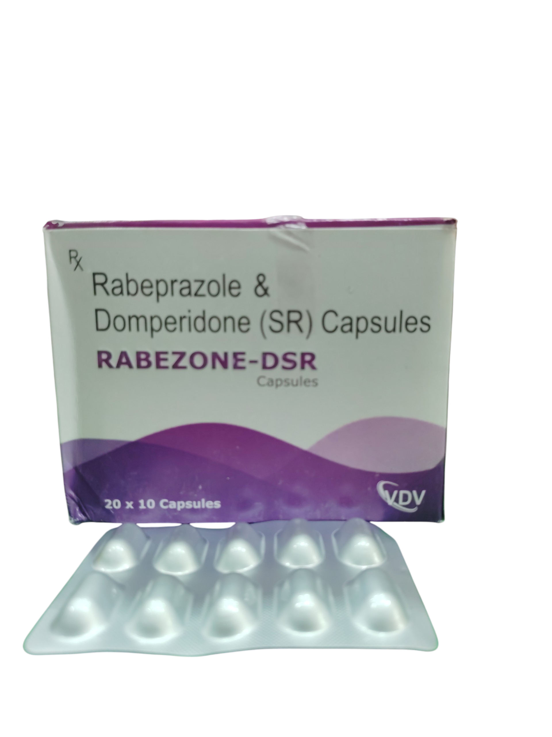 Rabezone-DSR – Rabeprazole & Domperidone (SR) Capsules - 1 × 10 Capsules