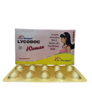 Lycodoc Woman Tablets – Lycopene, Antioxidants, DHA & Vitamins with Trace Elements Tablets -  1 × 10 Tablets