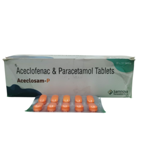Aceclosam P – Aceclofenac & Paracetamol Tablets - 1 × 10 Tablets