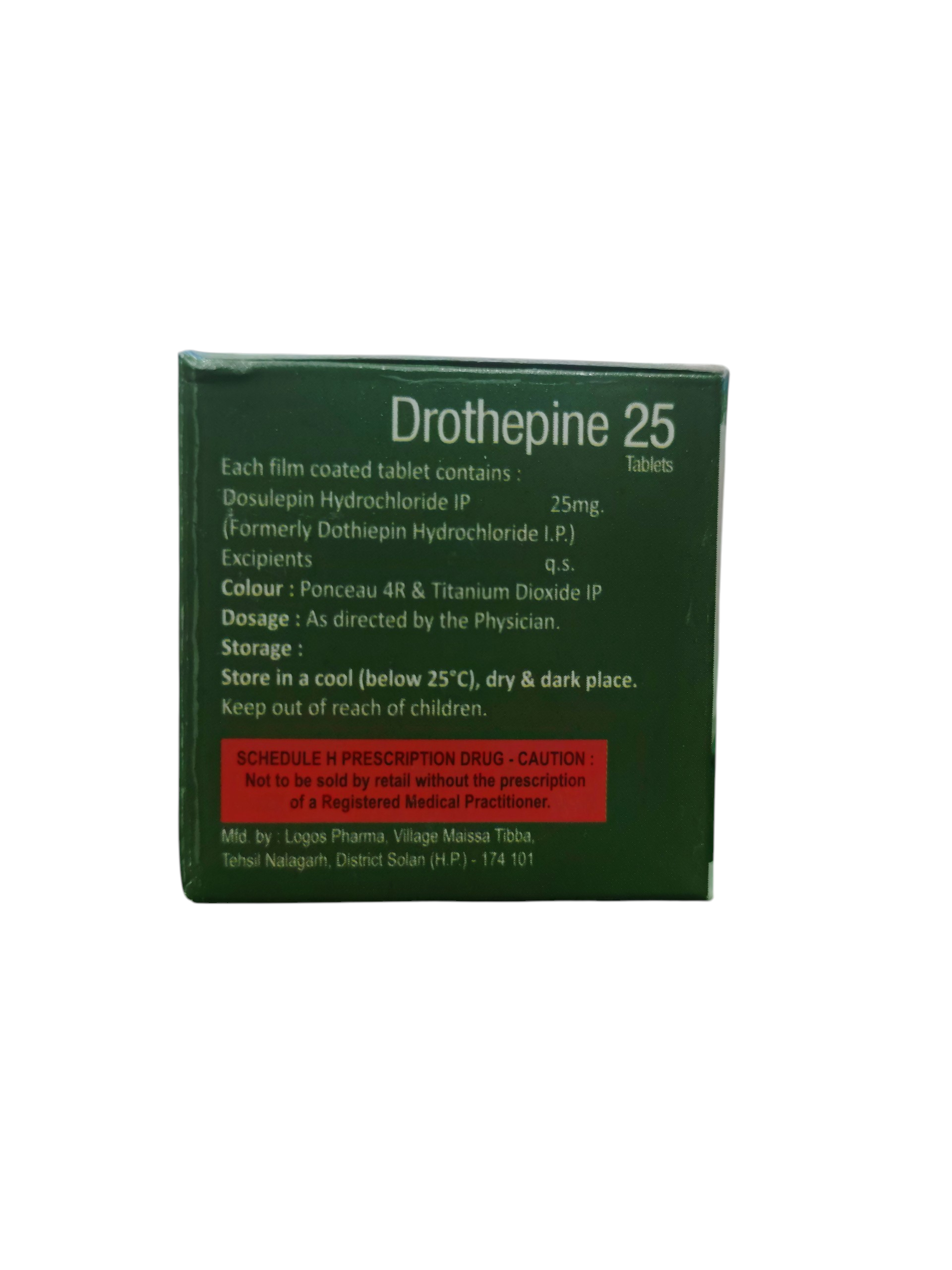 Drothepine 25 – Dosulepin Tablets IP 25 mg - 1 × 15 Tablets - Image 2