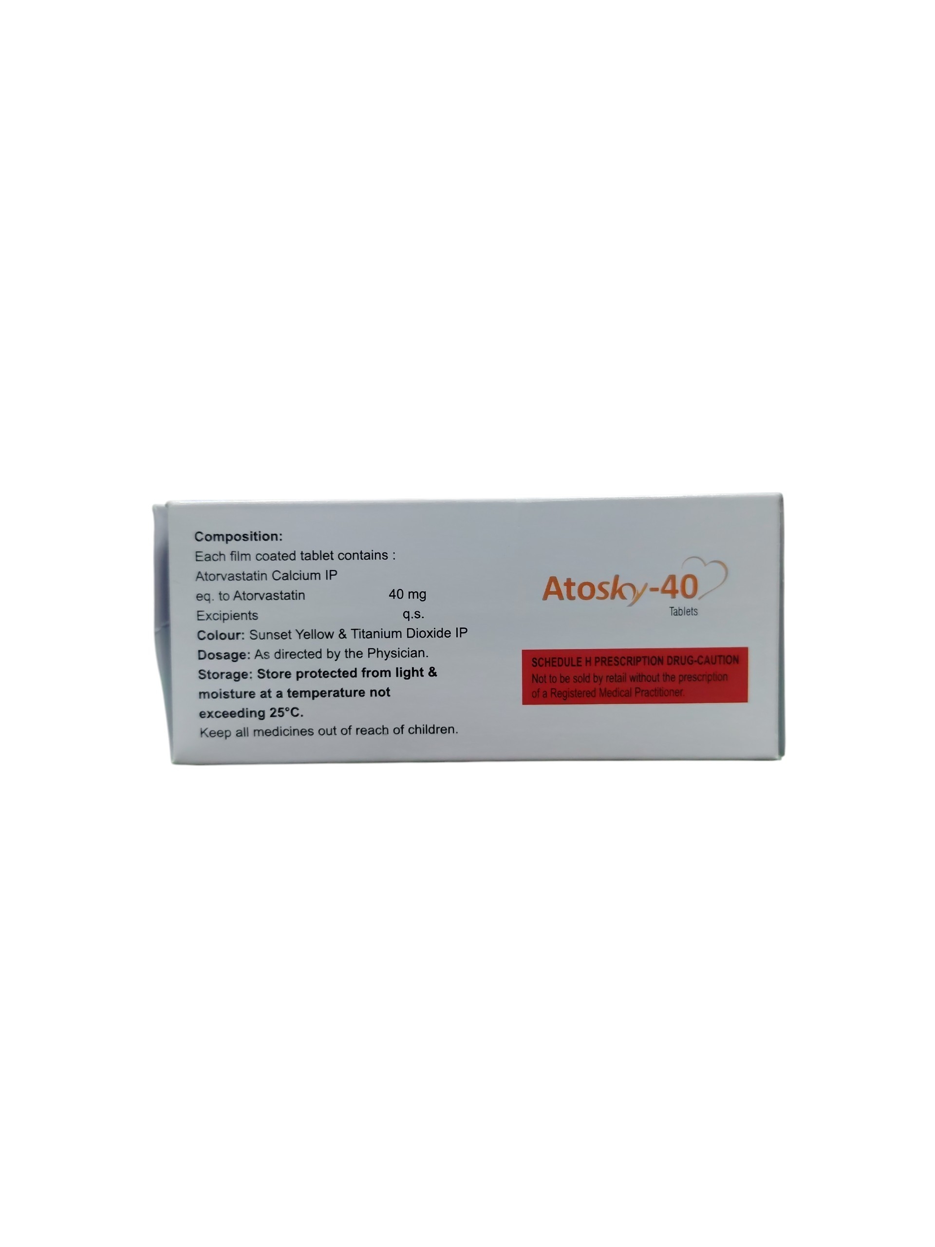 Atosky 40 – Atorvastatin Tablets IP 40 mg - 1 × 10 Tablets - Image 2