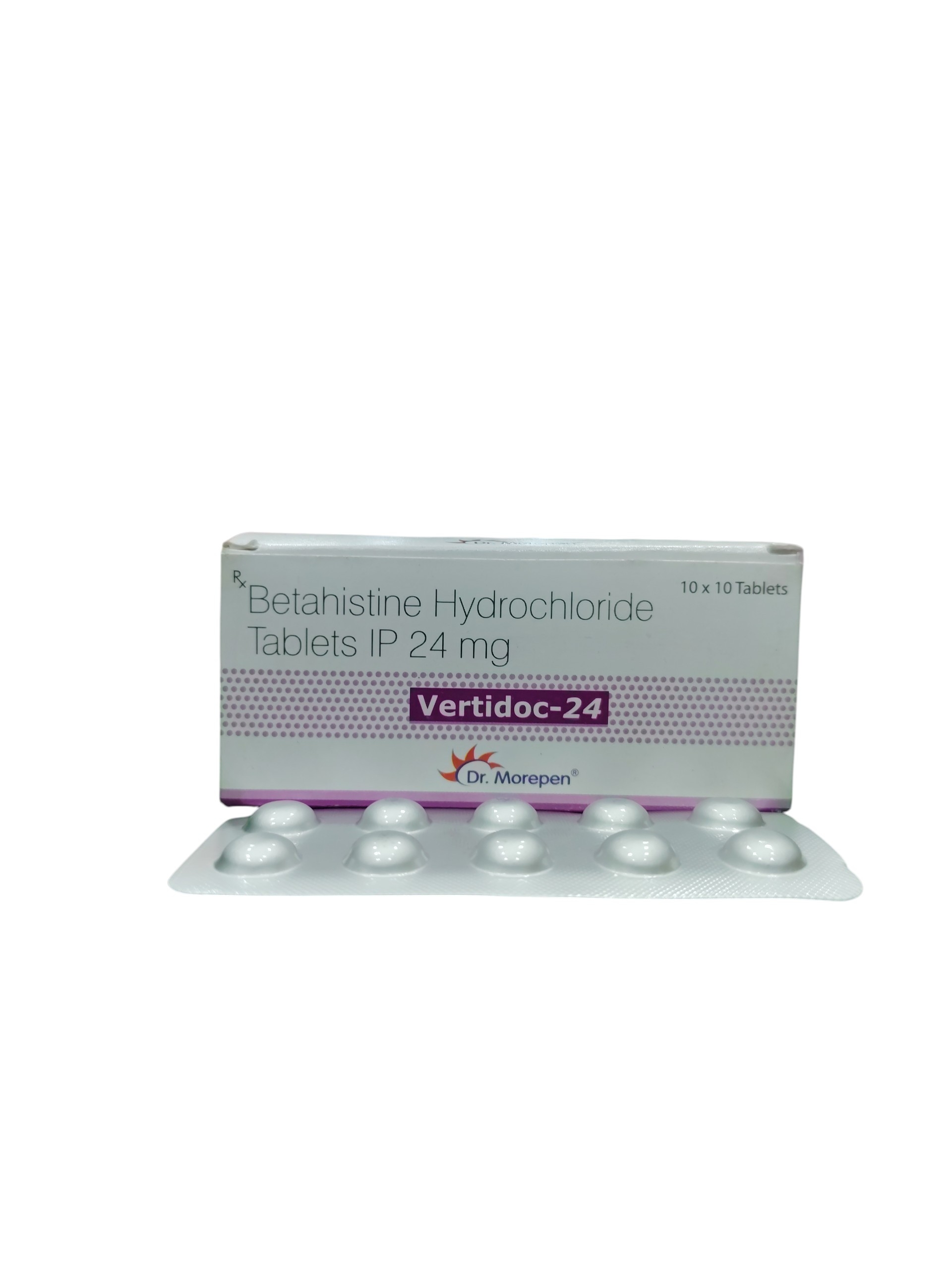 Vertidoc 24 – Betahistine Hydrochloride Tablets IP 24 mg - 1 × 10 Tablets