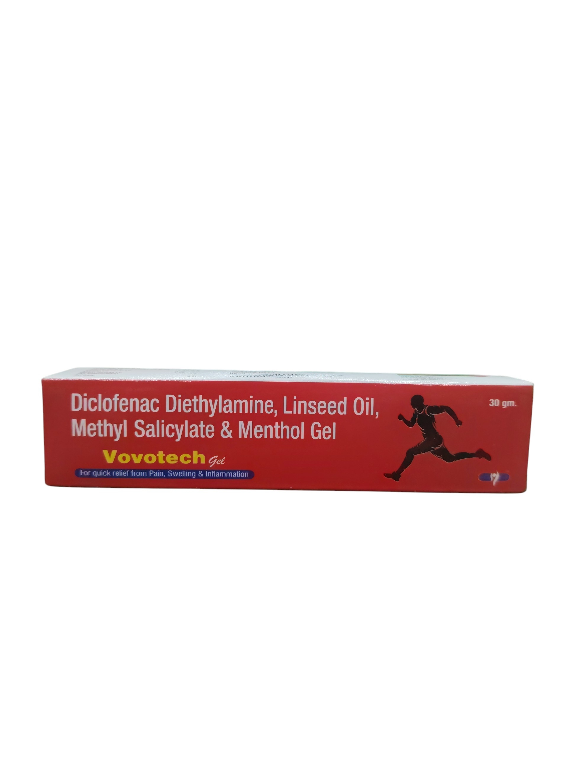 Vovotech Gel – Diclofenac Diethylamine, Linseed Oil, Methyl Salicylate & Menthol Gel (30 g) - Image 2