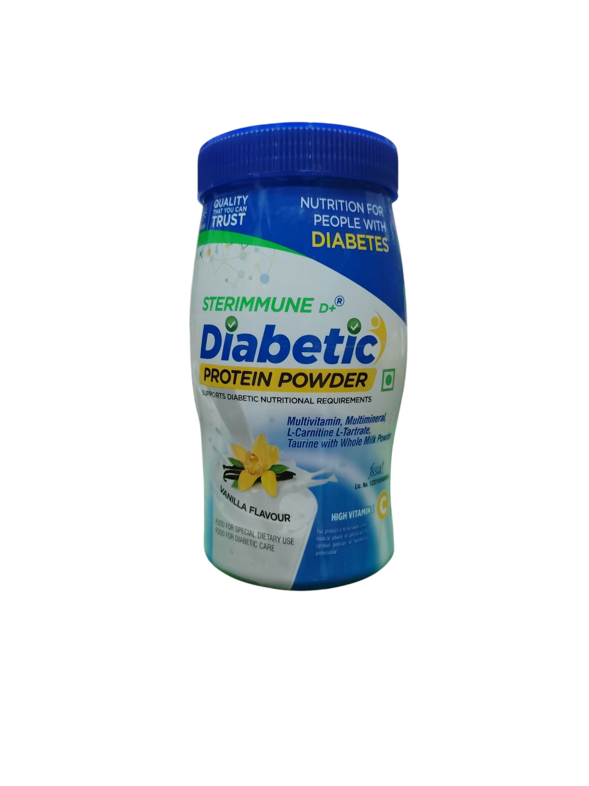STERIMMUNE D+ Diabetic Protein Powder – Specialized Nutrition for Diabetes Management (Vanilla Flavour)
