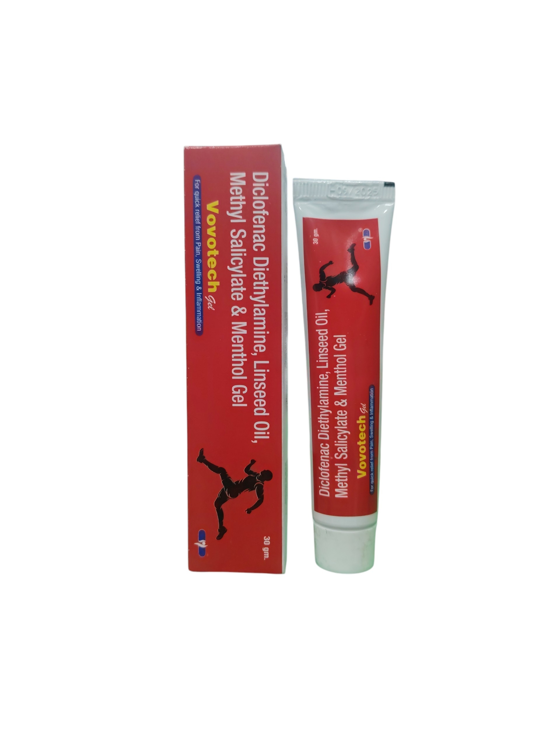 Vovotech Gel – Diclofenac Diethylamine, Linseed Oil, Methyl Salicylate & Menthol Gel (30 g)