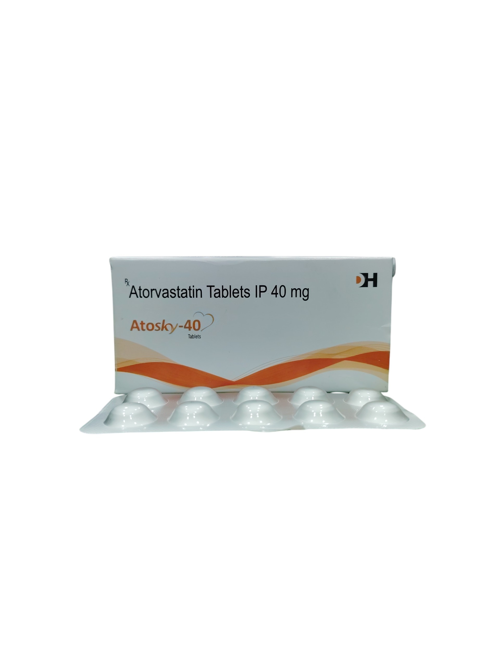 Atosky 40 – Atorvastatin Tablets IP 40 mg - 1 × 10 Tablets