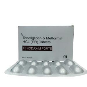 TENODAX M FORTE – Teneligliptin & Metformin HCL (SR) Tablets (20mg + 1000mg) - 1 × 10 Tablets