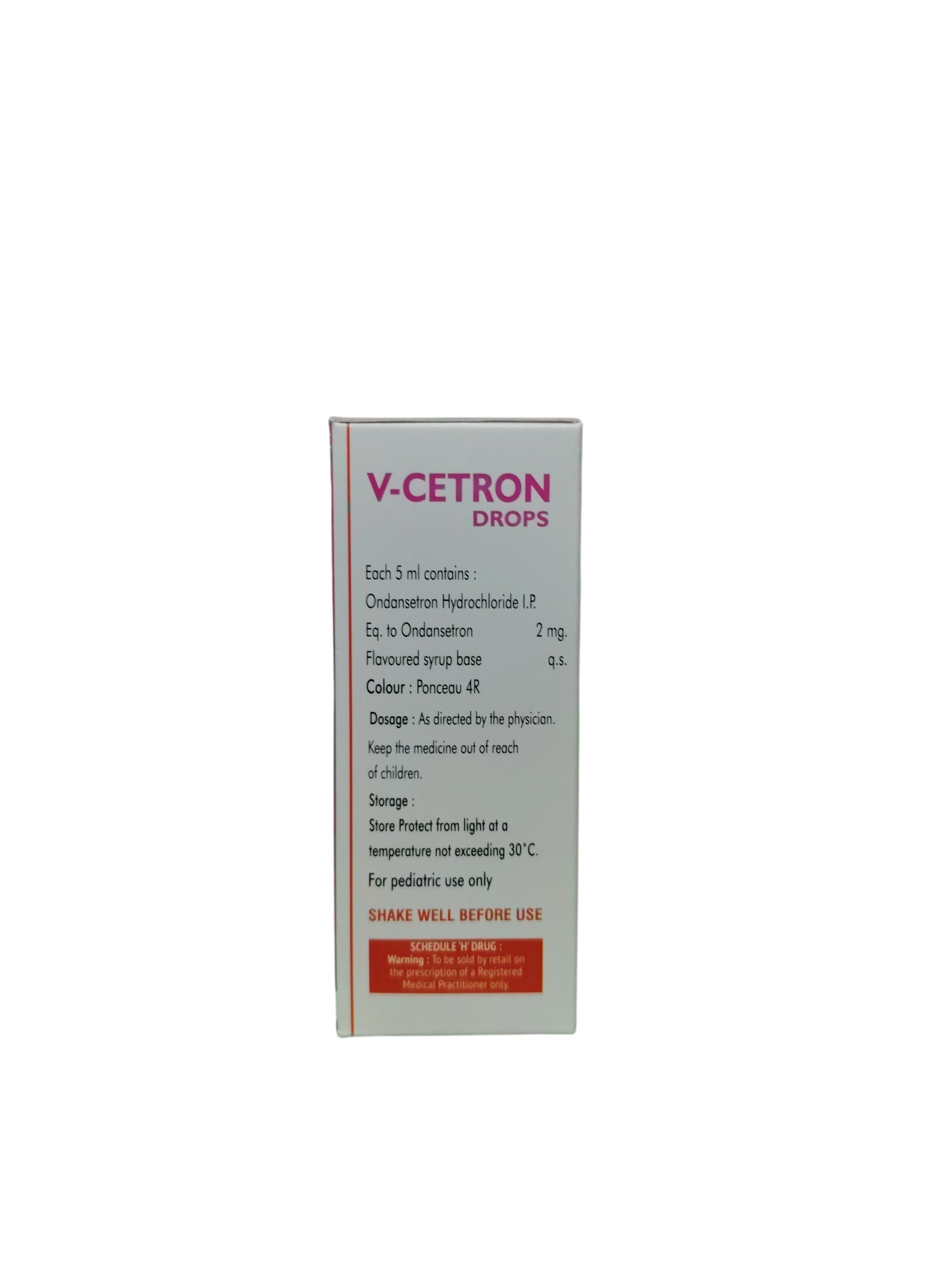 V CETRON DROPS – Ondansetron Oral Solution I.P. (2mg/5ml, 30 ml) - Image 2