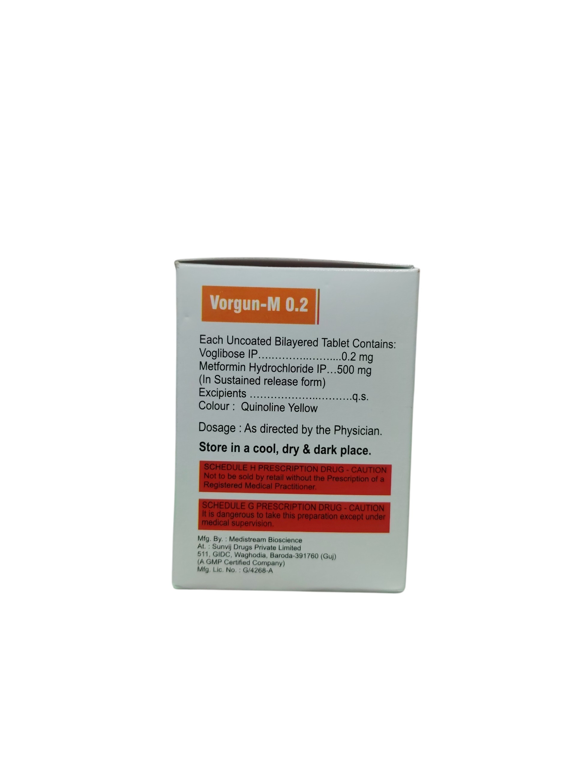 Vorgun M 0.2 – Voglibose & Metformin Hydrochloride (SR) Tablets - 1 × 10 Tablets - Image 2