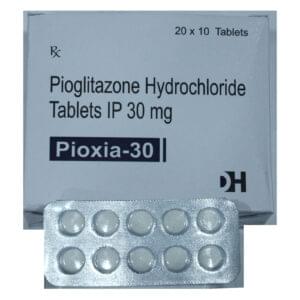 Pioxia-30 - Pioglitazone Hydrochloride Tablets IP 30 mg - 1 x 10 Tablets Bulk Pack