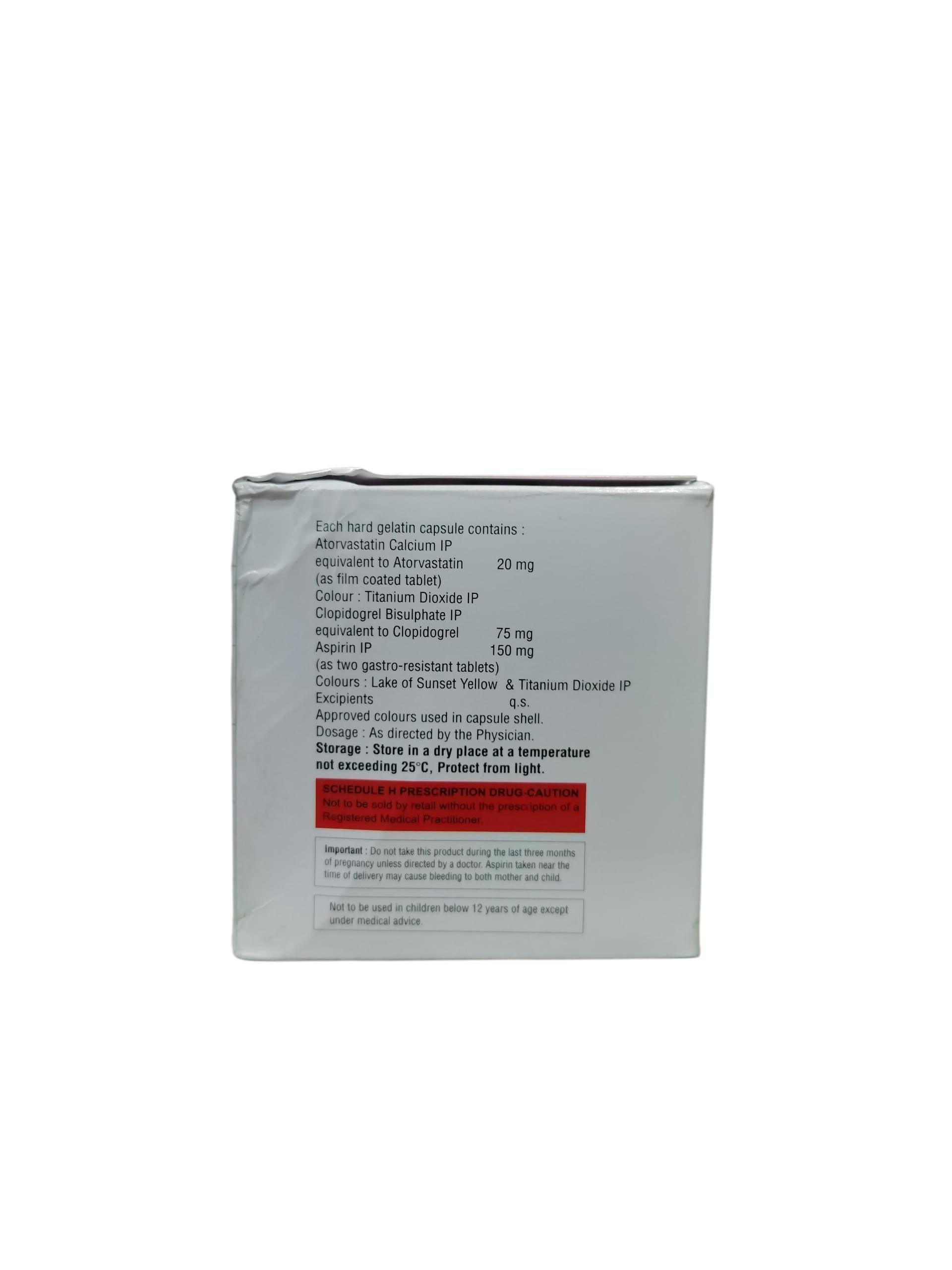 Atosky CD20 - Atorvastatin & Clopidogrel Capsules- 1 x 10 Capsules - Image 2