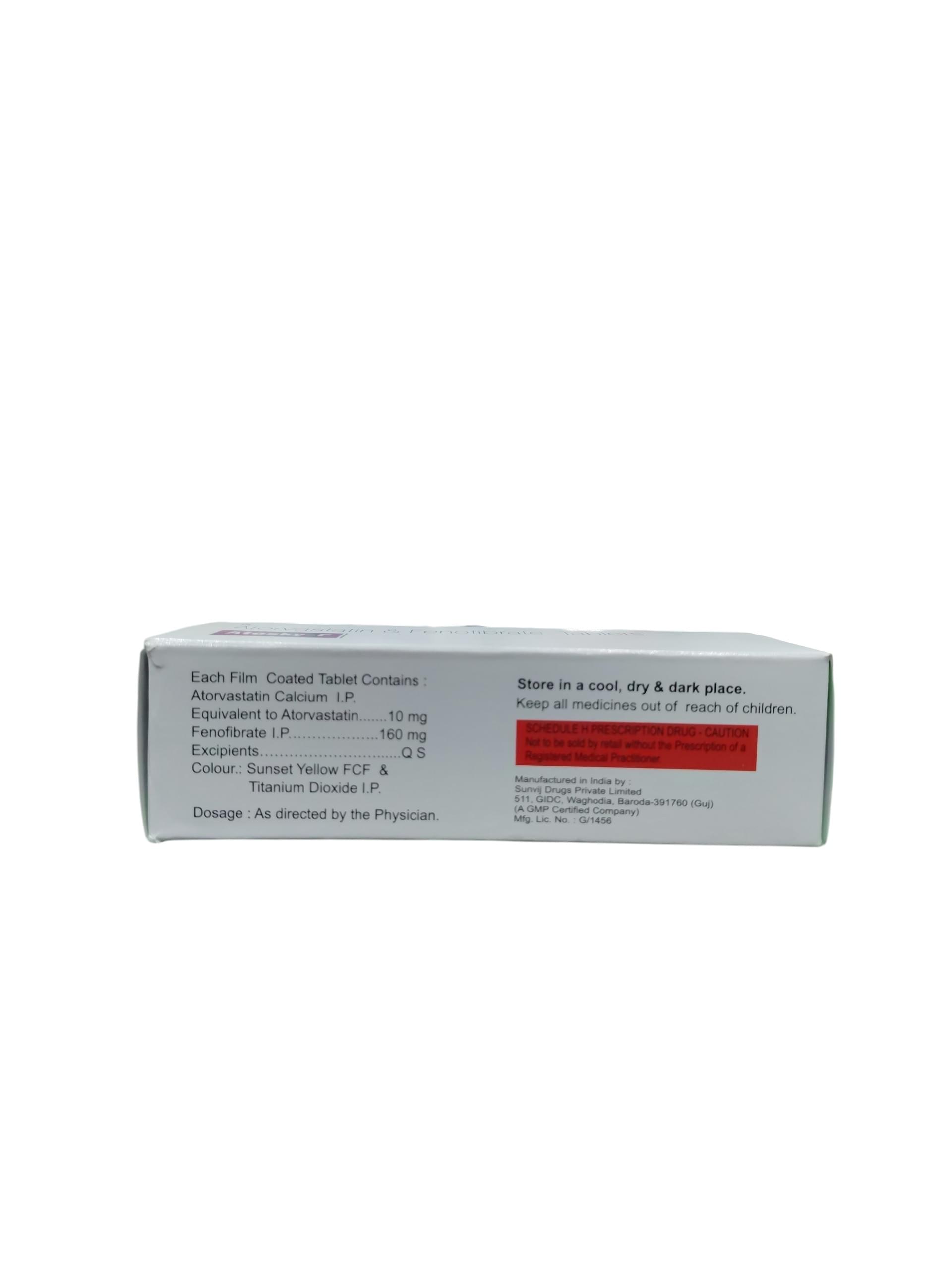 Atosky F - Atorvastatin & Fenofibrate Tablets - 1 x 10 Tablets - Image 2