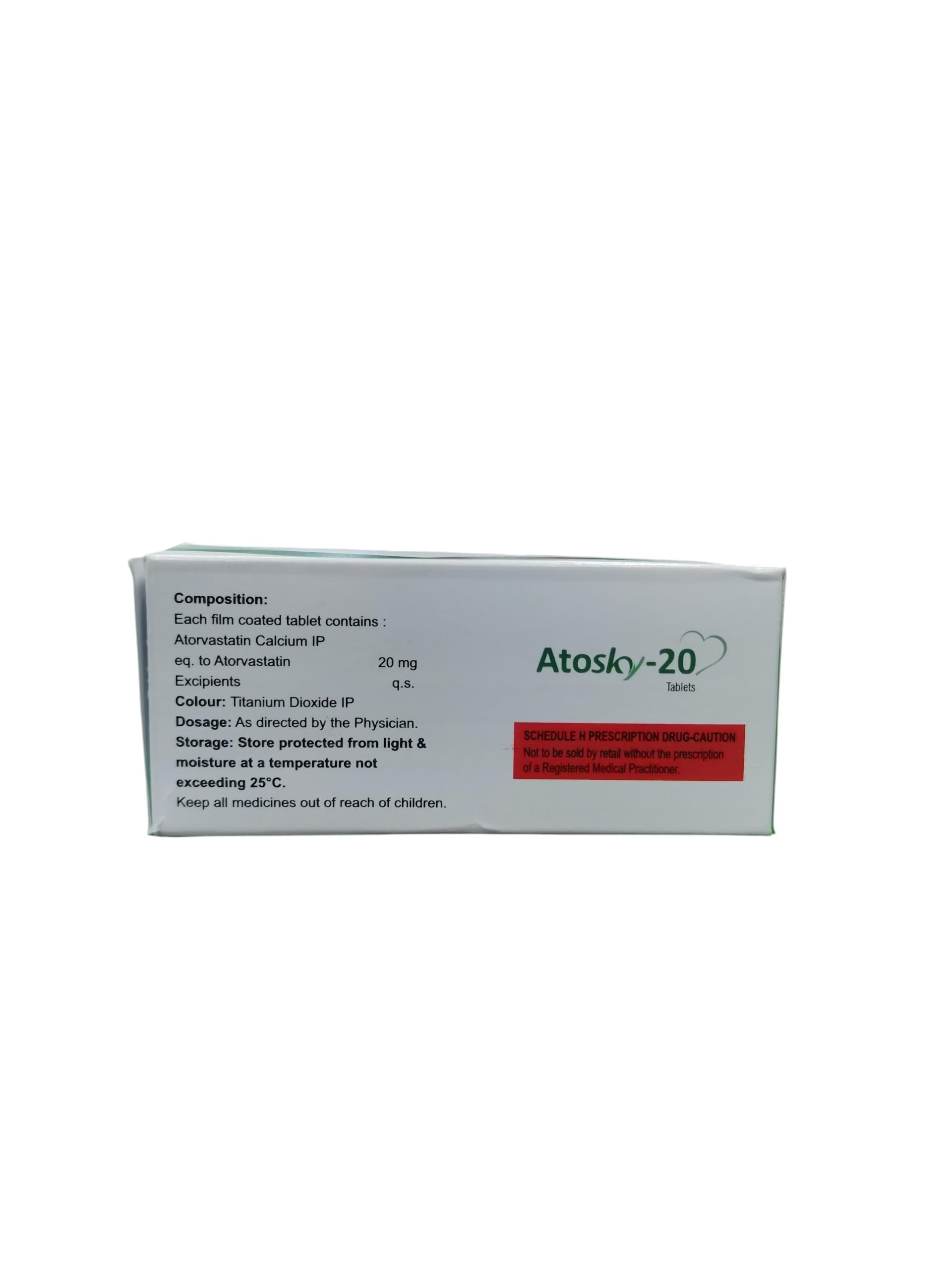 Atosky 20 – Atorvastatin Tablets IP 20 mg - Image 2