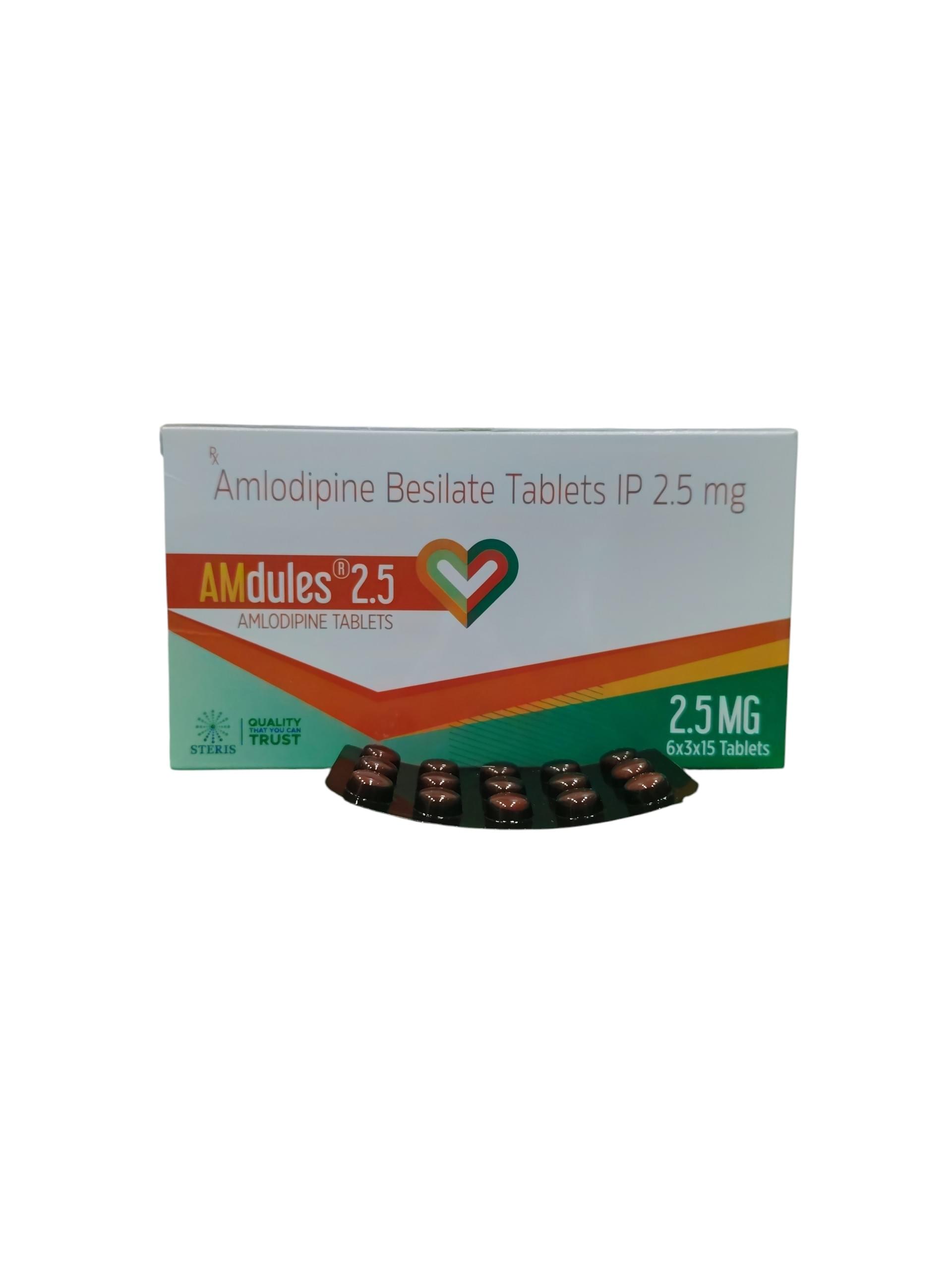 Amdules 2.5 - Amlodipine Besilate 2.5 mg 1x15 Tablet