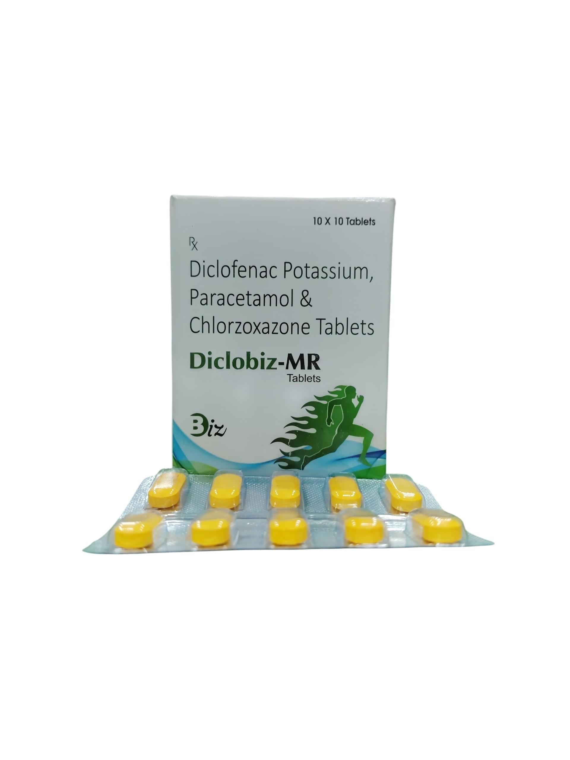 Diclobiz MR - Diclofenac Potassium, Paracetamol & Chlorzoxazone Tablets - 1 x 10 Tablets