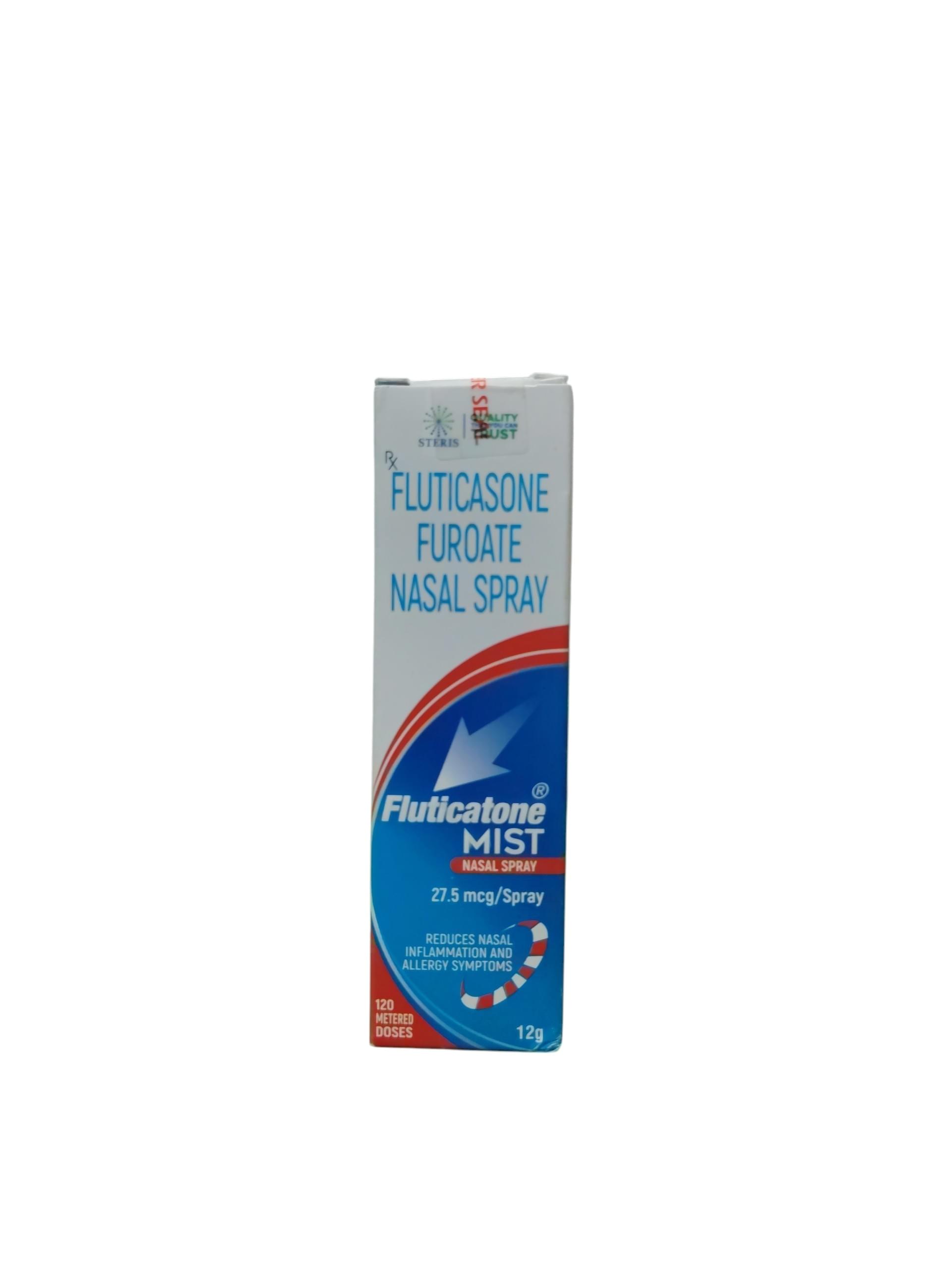 Fluticatone MIST Nasal Spray - Fluticasone Furoate Nasal Spray 27.5 mcg - 12g Bottle -120 Metered Doses