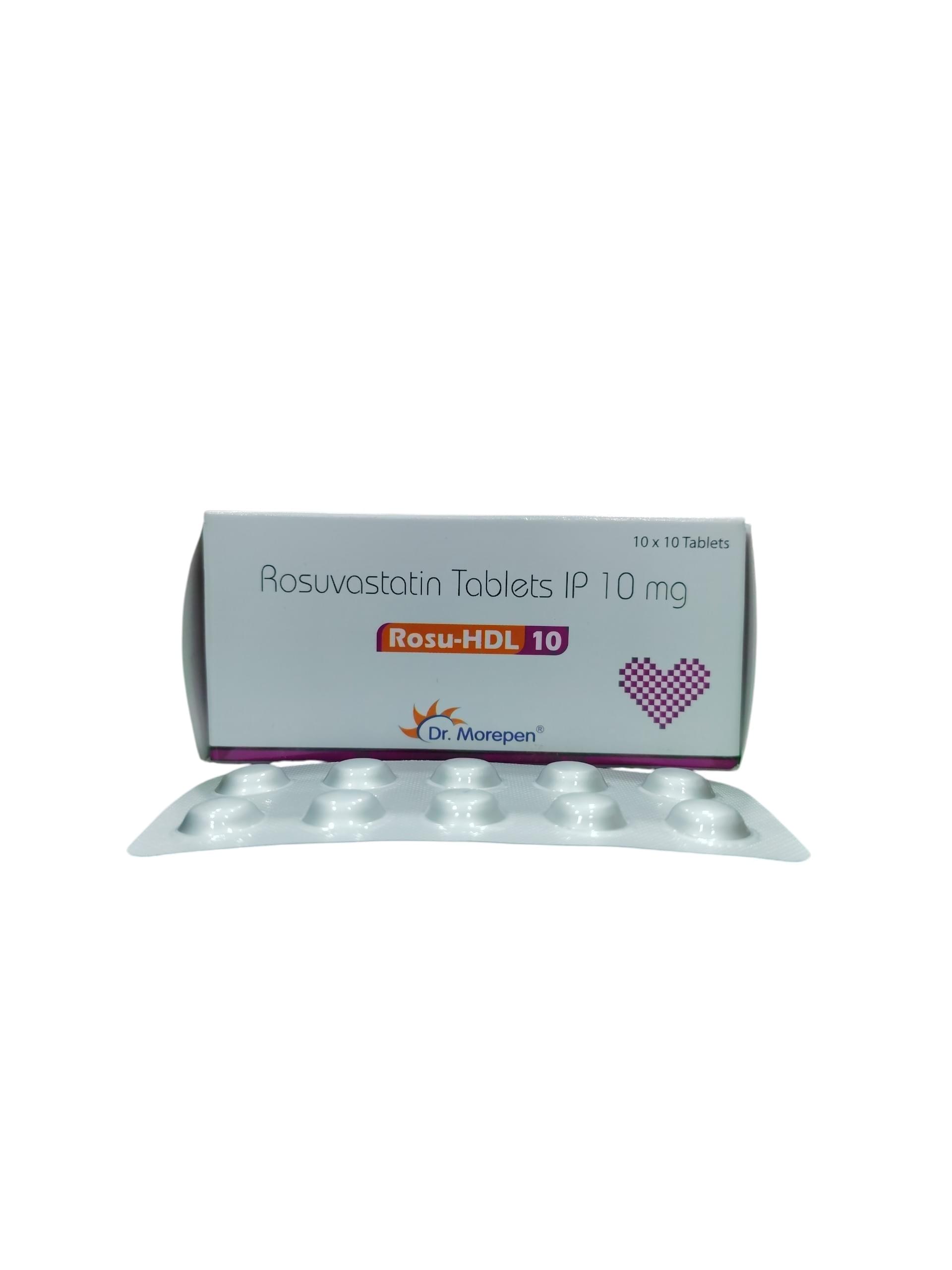 Rosu HDL 10 - Rosuvastatin Tablets IP 10 mg - 1 x 10 Tablets
